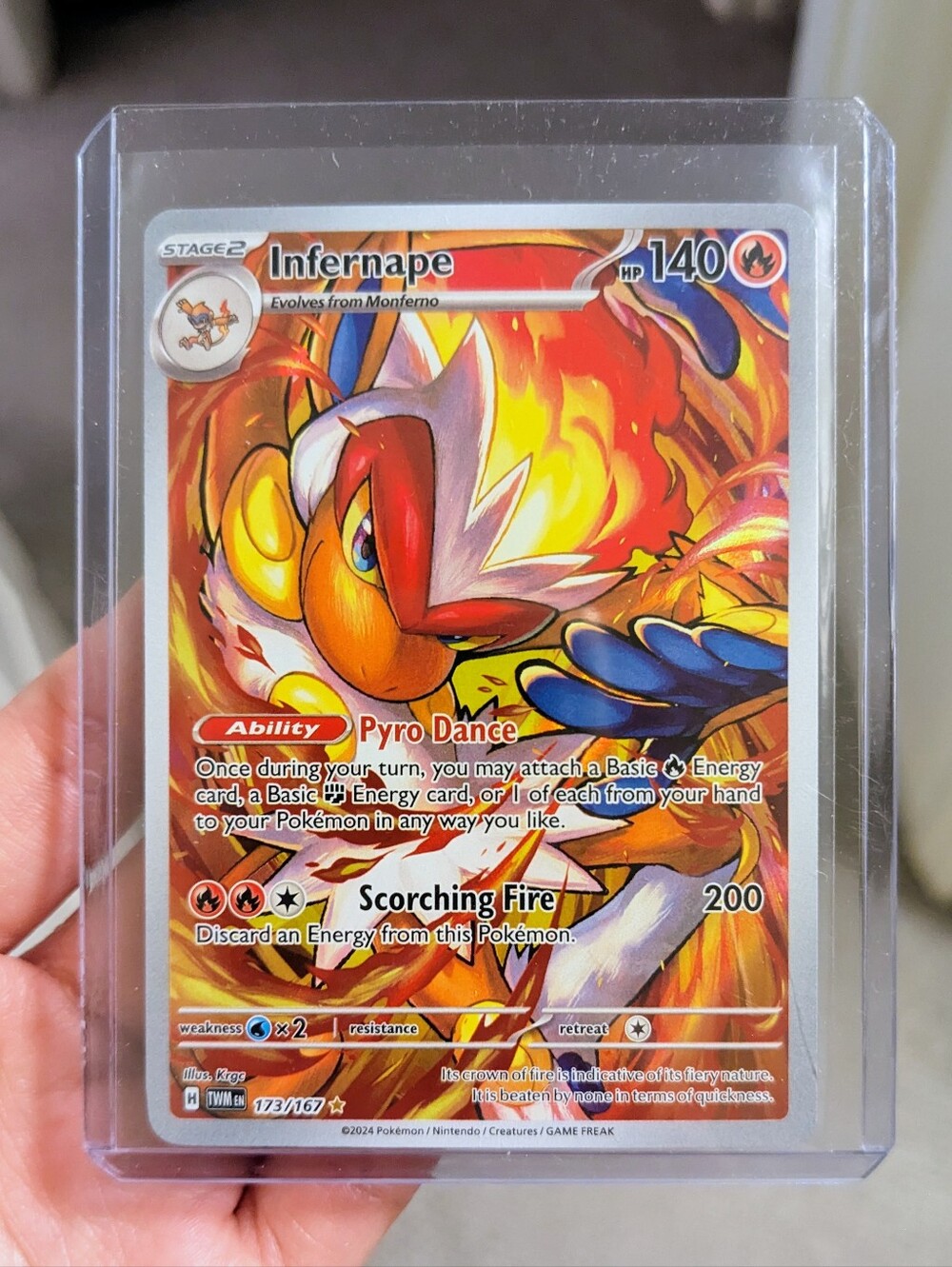 🔥 Pokemon Infernape Illustration Rare Card - Twilight Masquerade 🔥